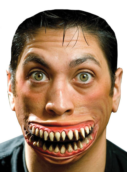 Latex Crazy Grin with Sharp Teeth Halloween Prosthetic Appliance