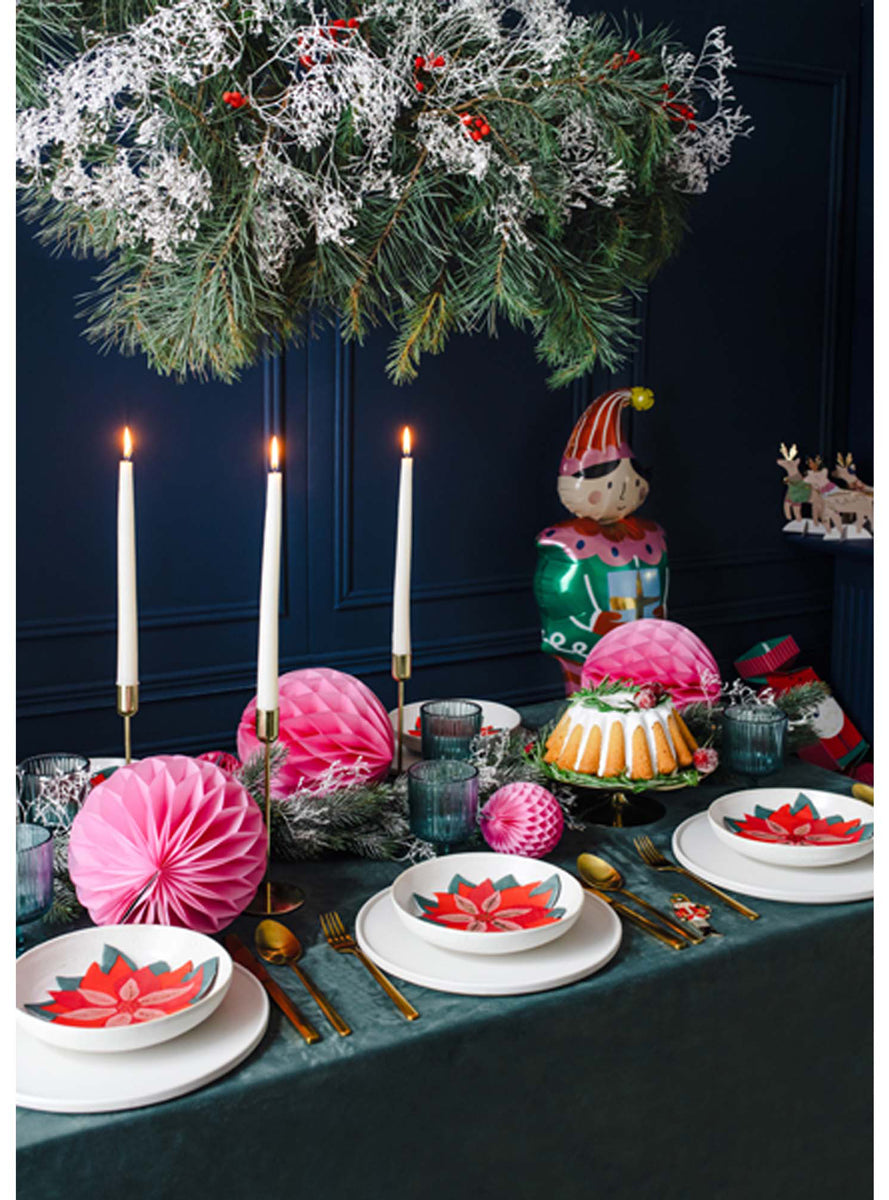 Poinsettia Christmas Napkins - Lifestyle Image 3