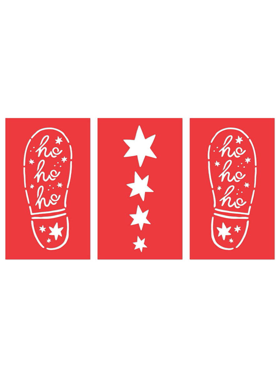 Classic Santa Foot Print Christmas Stencil – Main Image