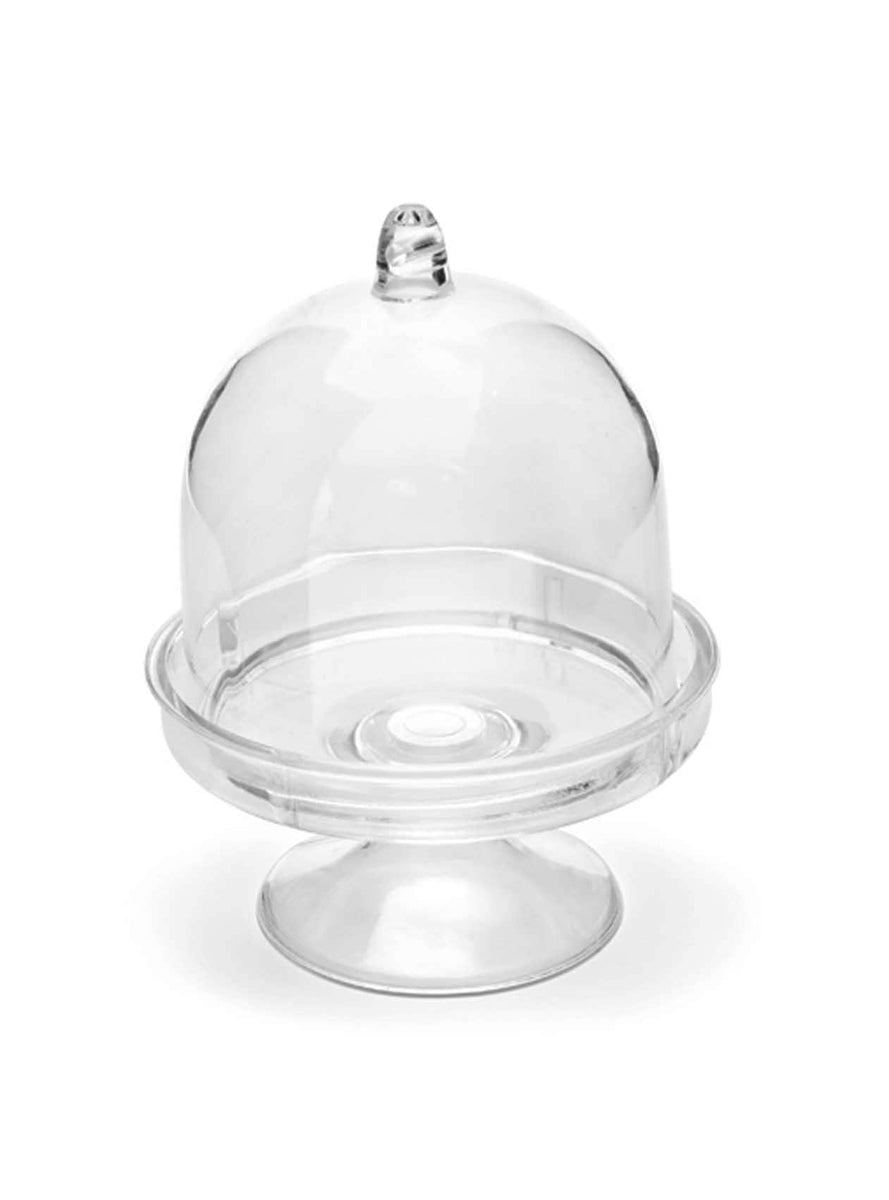 Classic Wedding 3 Pack Acrylic Mini Cake Cloche — Main Image