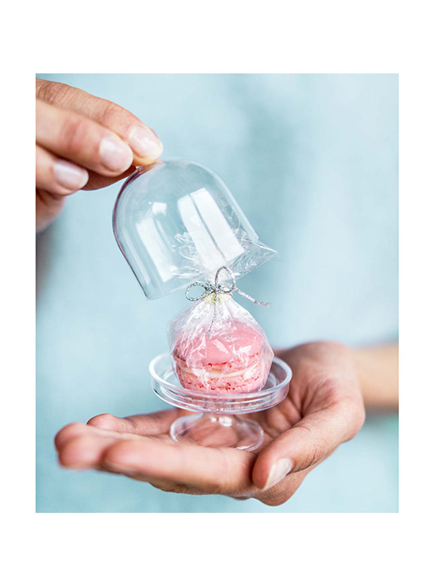 Classic Wedding 3 Pack Acrylic Mini Cake Cloche — Lifestyle Image 2