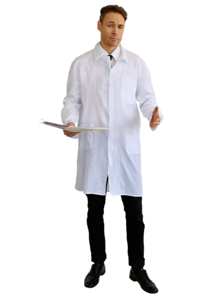 Mens White Doctor Lab Coat Costume - Main Image