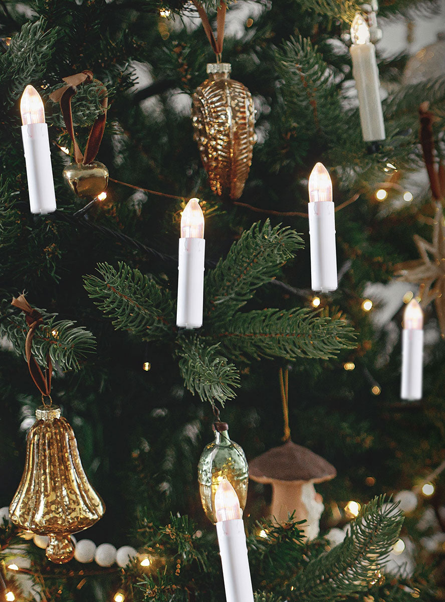 Warm White 20 Pack Clip On LED Candle Christmas Tree Decorations - Main Image