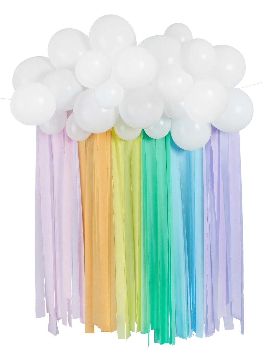 Clouds and Rainbow Balloon and Streamer Backdrop Kit - Main Image