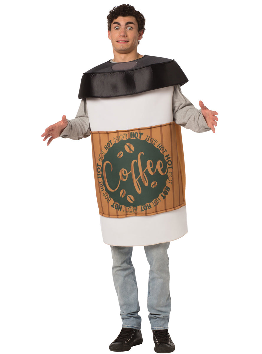 Coffee 2 Go Cup Novelty Adults Costume - Alternative Image