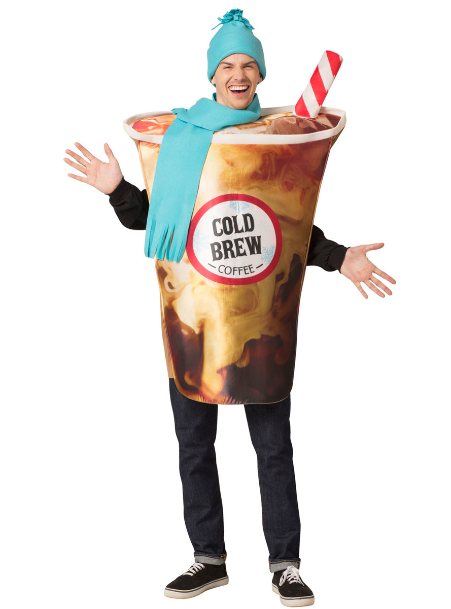 Cold Brew Coffee Cup Novelty Adults Costume - Main Image