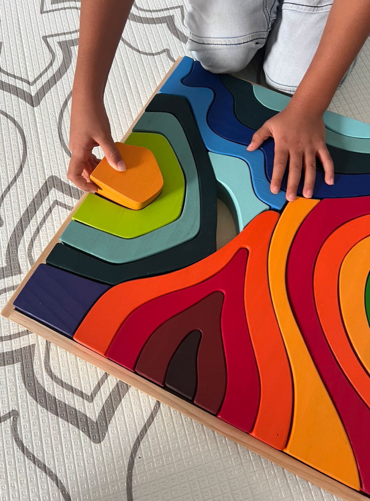 Kids Abstract Colourful Building Blocks Set - Alternate Image 1