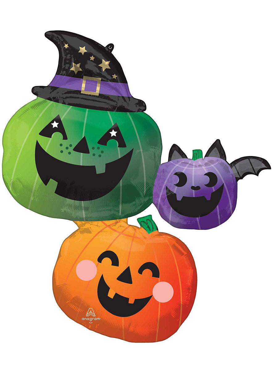 Colourful Pumpkin Supershape Halloween Balloon - Main Image
