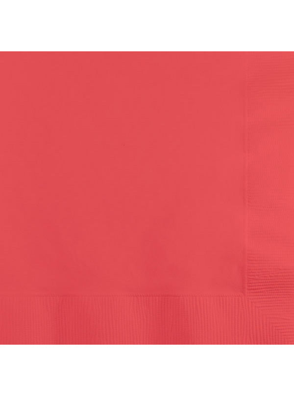 Coral 50 Pack Lunch Napkins – Main Image