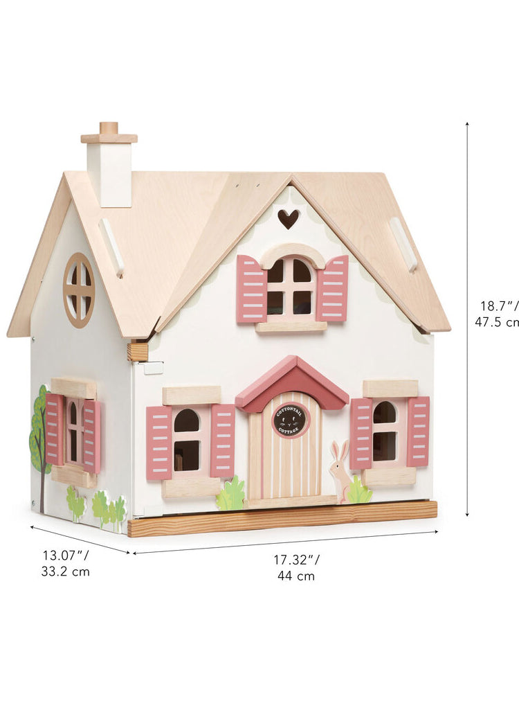 Cottontail Cottage Childrens Wooden Doll House - Dimensions Image
