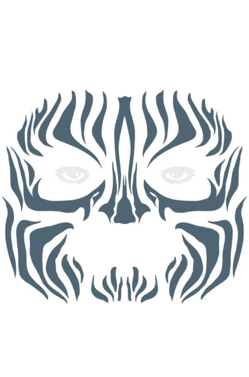 Tribal Print Temporary Face Tattoo Makeup Alternate Image