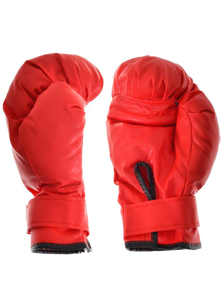 Red and Black Boxing Gloves Deluxe Plush Costume Accessory