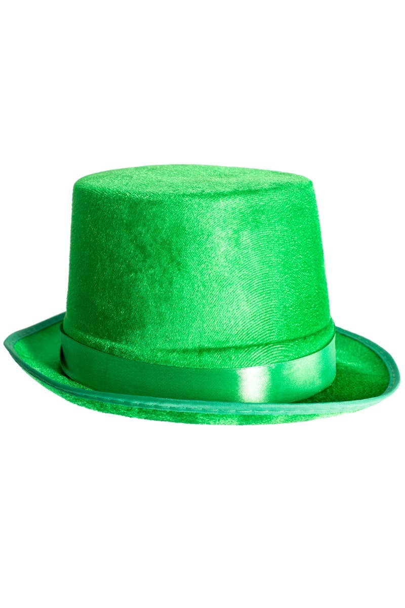 Image of Velvet Green St Patricks Day Costume Top Hat - Main Photo