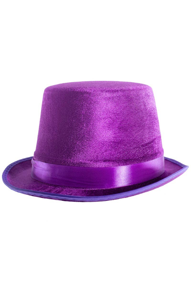 Image of Velvet Purple Adults Costume Top Hat - Main Photo