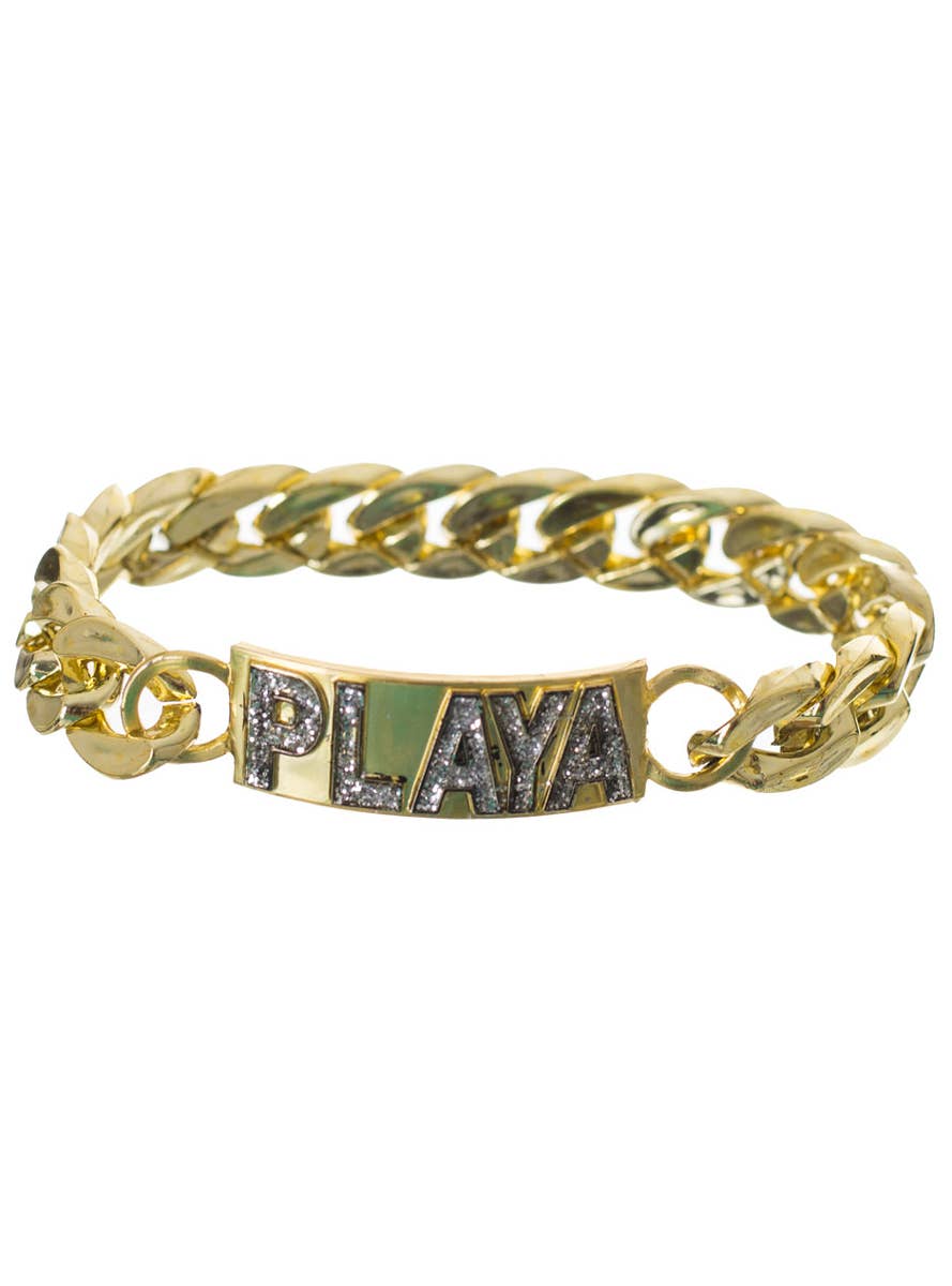 Gold Glitter Playa Bling Bracelet Costume Jeweller Main Image