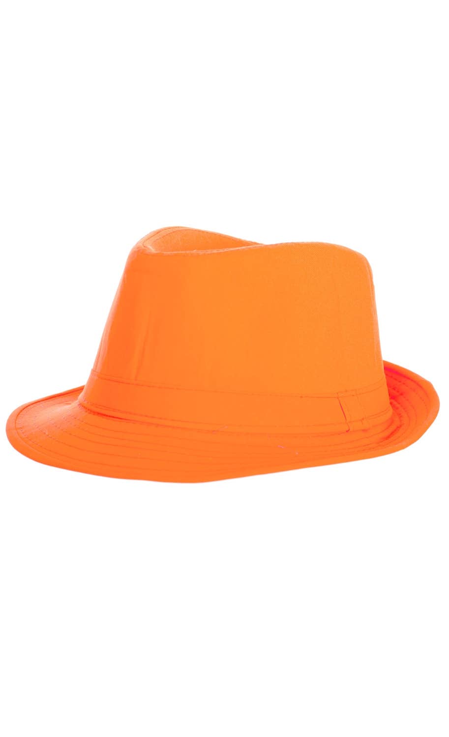 Neon Fluro Orange Costume Fedora Hat Accessory