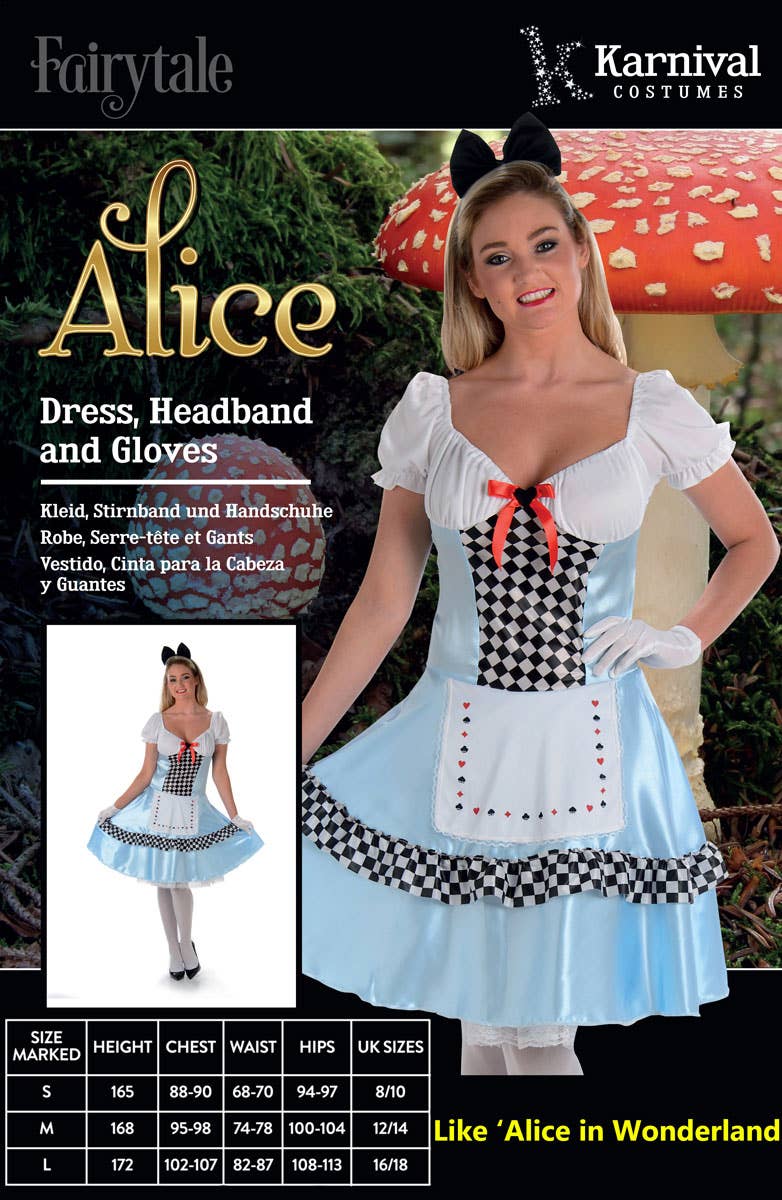 Women's Classic Alice In Wonderland Costume Alternative Image