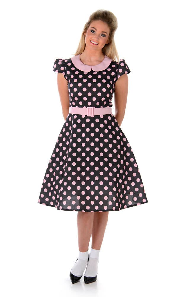 Womens Cute Rock N Roll 1950s Costume Alternate Image 2