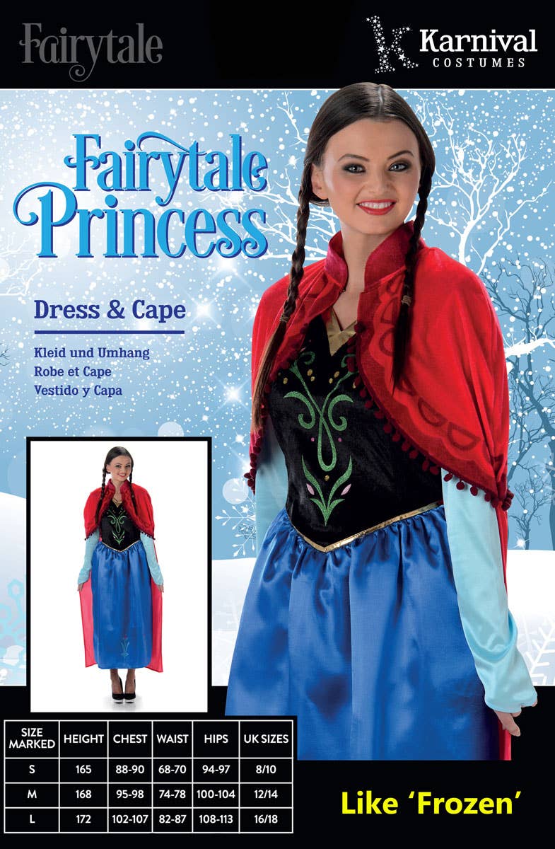Princess Anna Women's Frozen Costume Packaging Image