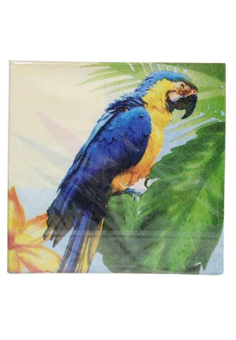 20 Pack Hawaiian Parrot Party Napkins - Main View