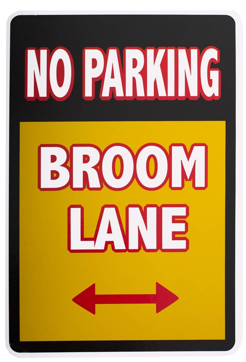 Witch Parking Only Halloween Warning Sign Decoration 2