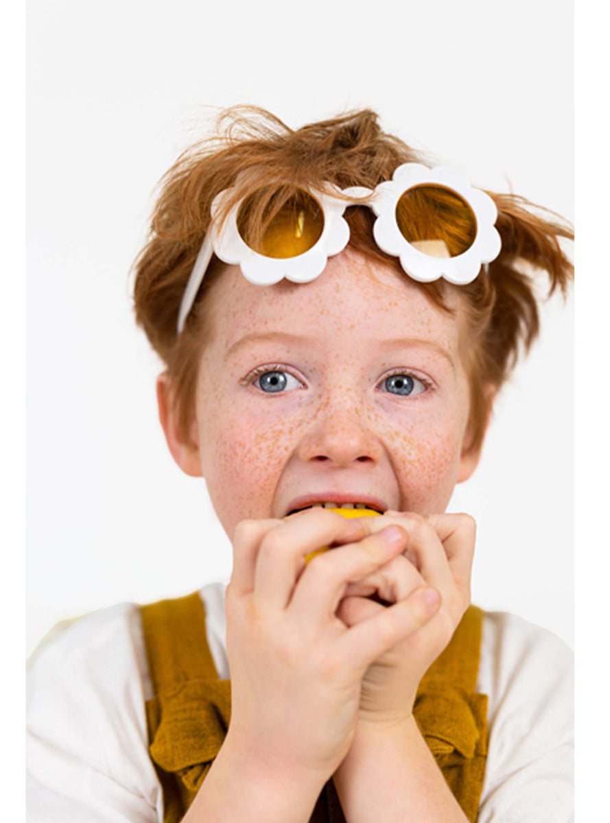 Daisy Party Yellow and White Kids Flower Shaped Glasses - Main Image