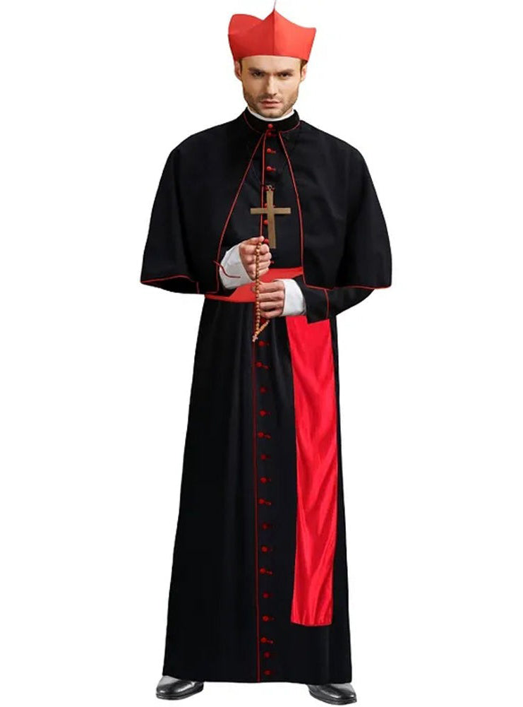 Dark Cardinal Plus Size Mens Religious Costume - Main Image