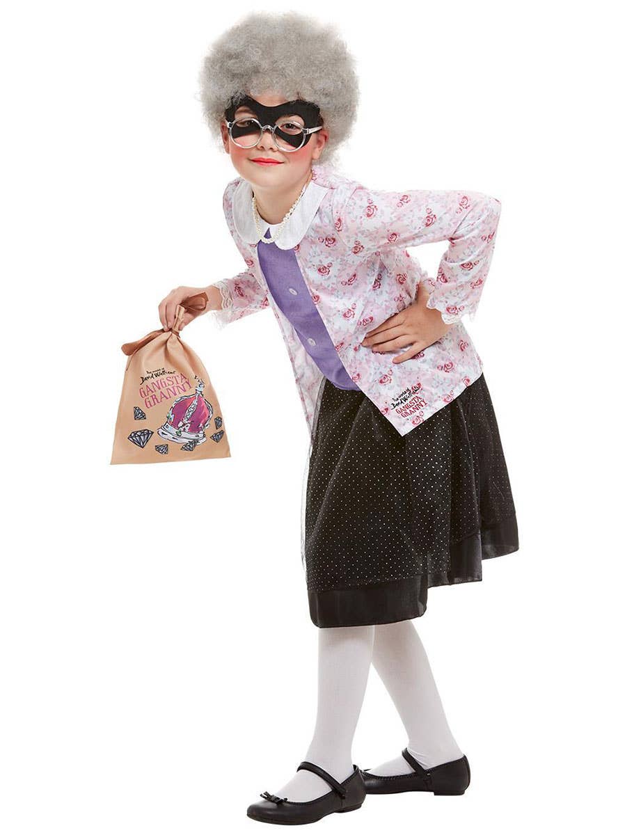 Image of Gangster Granny Teen Girls David Williams Book Character Costume - Alternative