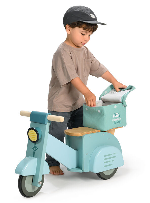 Delivery Scooter Childrens Wooden Toy Car - Alternate Image 3