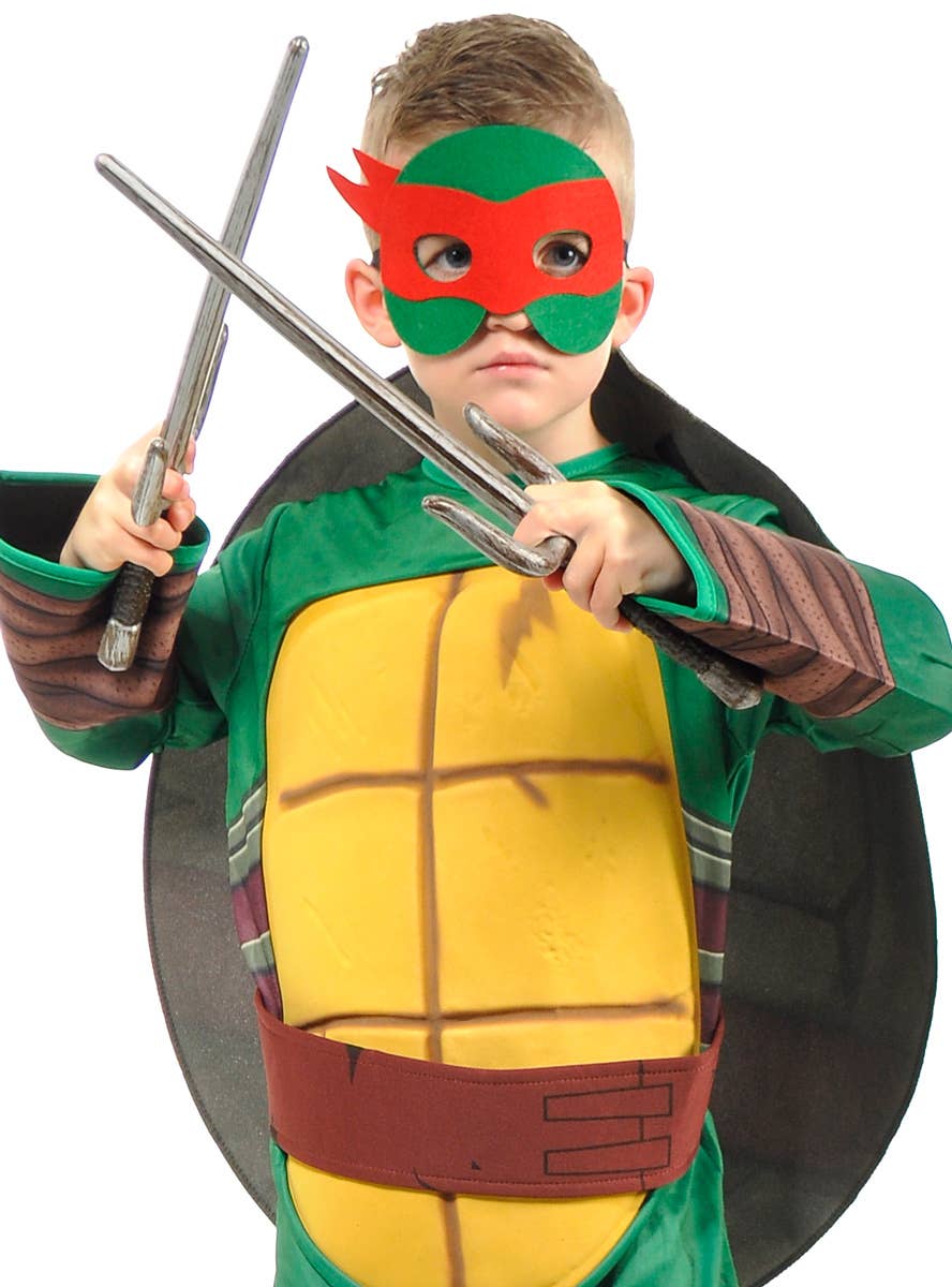 Image of Karate Turtle Boys Red Mask Dress Up Costume - Close Image