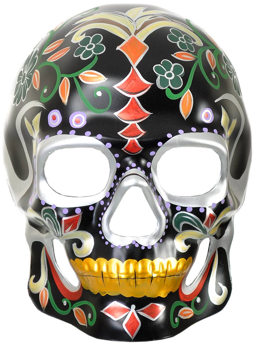 Image of Masculine Day of the Dead Sugar Skull Masquerade Mask