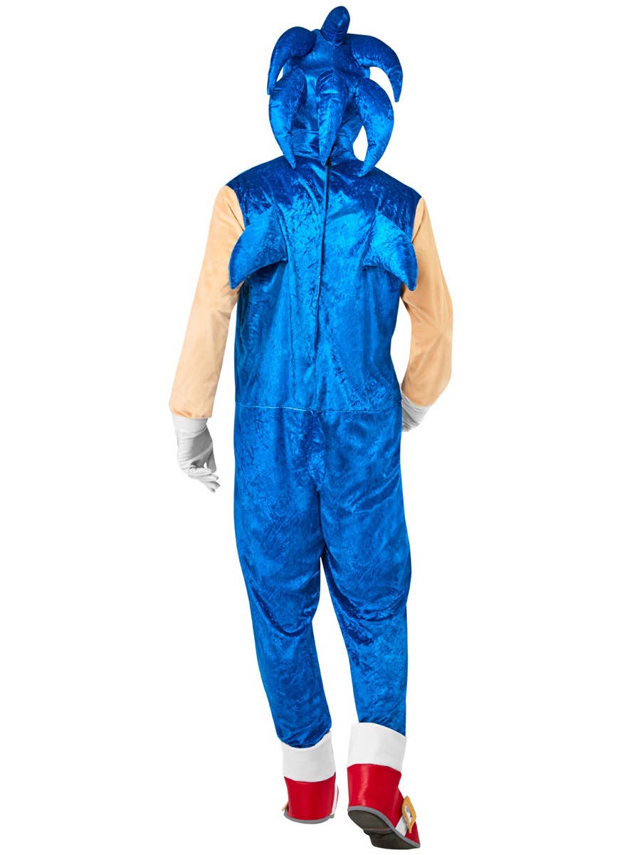 Image of Deluxe Sonic the Hedgehog Mens Gaming Costume - Back View