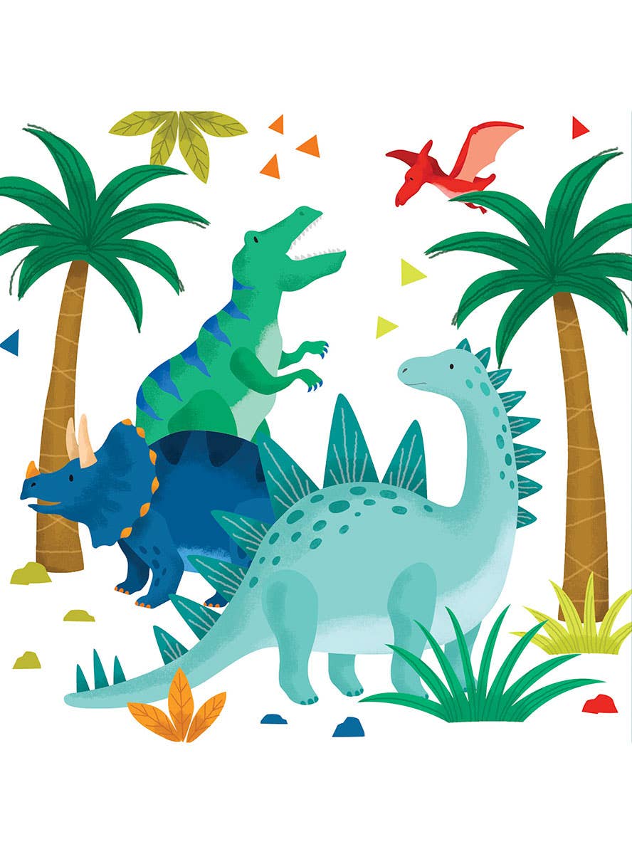 Image of Dinosaurs 20 Pack Paper Party Napkins