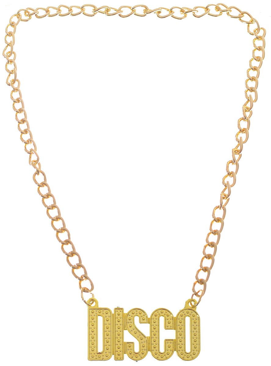 1970s DISCO Gold Costume Necklace -Main Image
