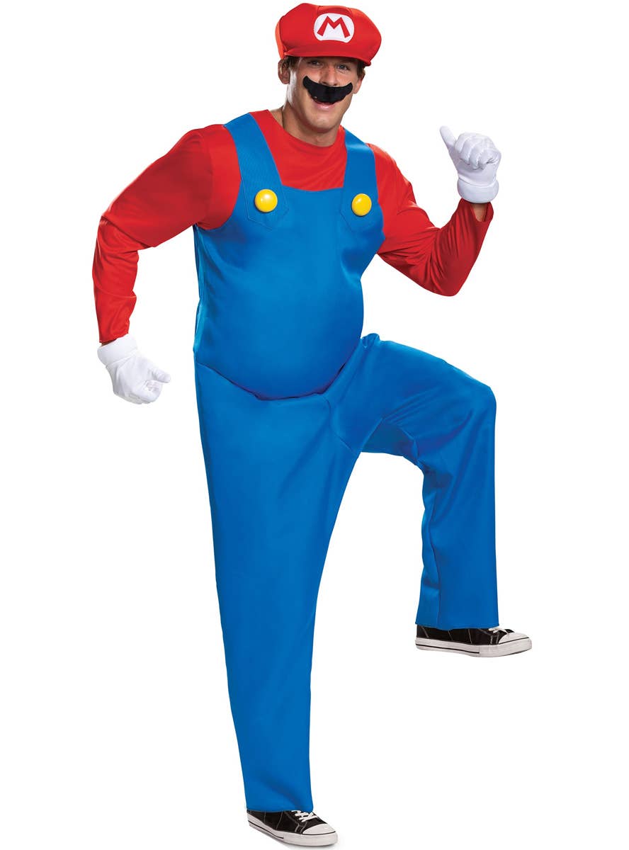 Deluxe Plus Size Men's Super Mario Costume - Front Image