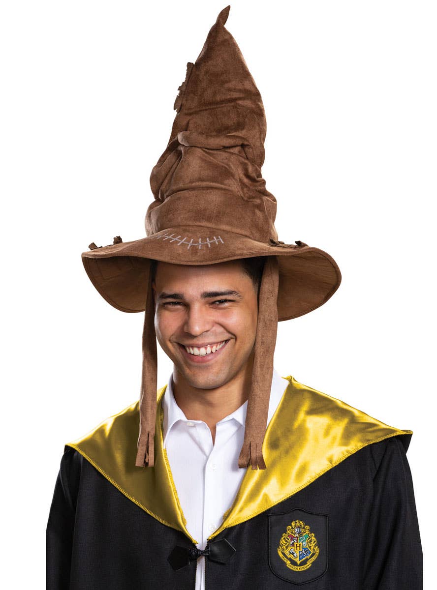 Deluxe Plush Brown Harry Potter Sorting Hat Costume Accessory - Alternative Image