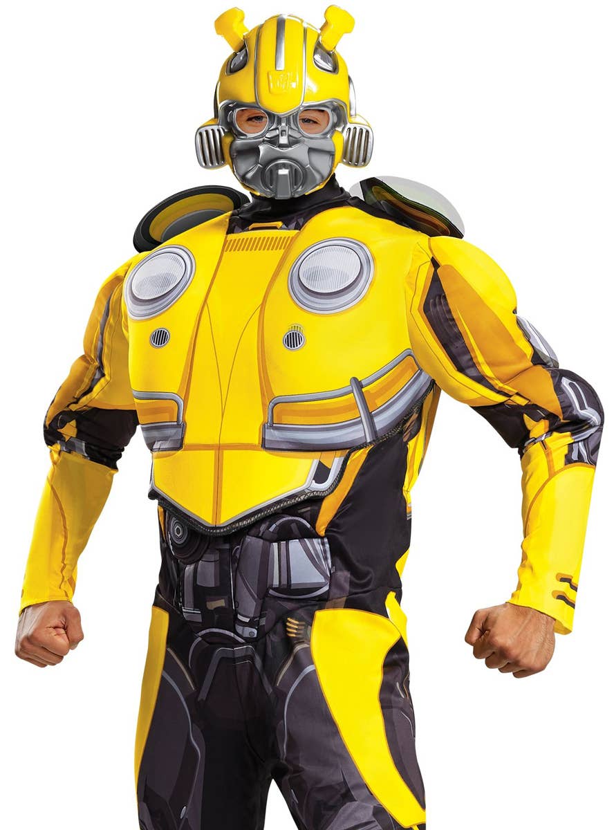 Men's Bumblebee Transformers Costume - Close Front Image