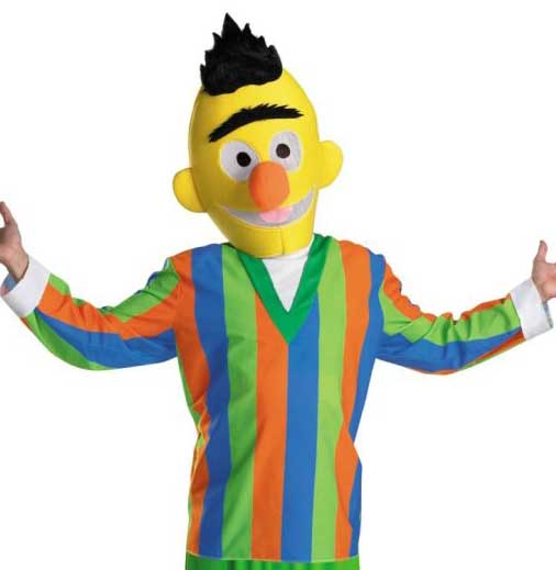 Men's Bert from Sesame Street Men's Dress Up Costume - Close View