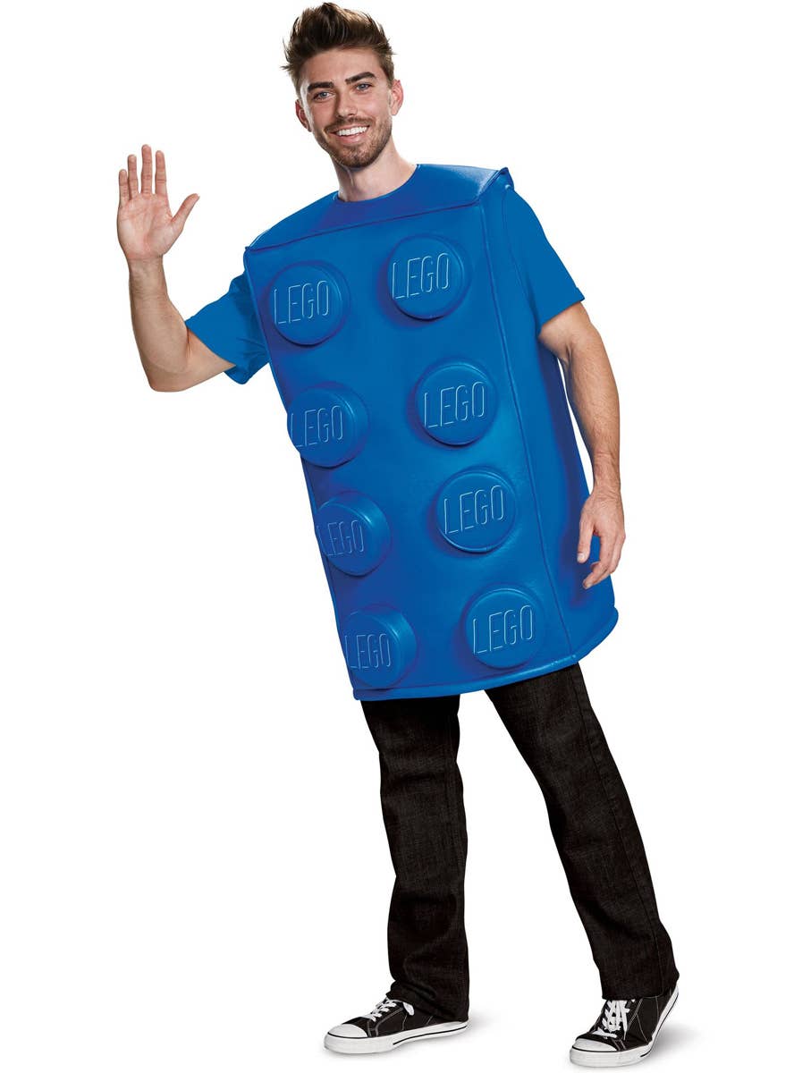 Adults Blue Lego Brick Costume - Alternate Image 1