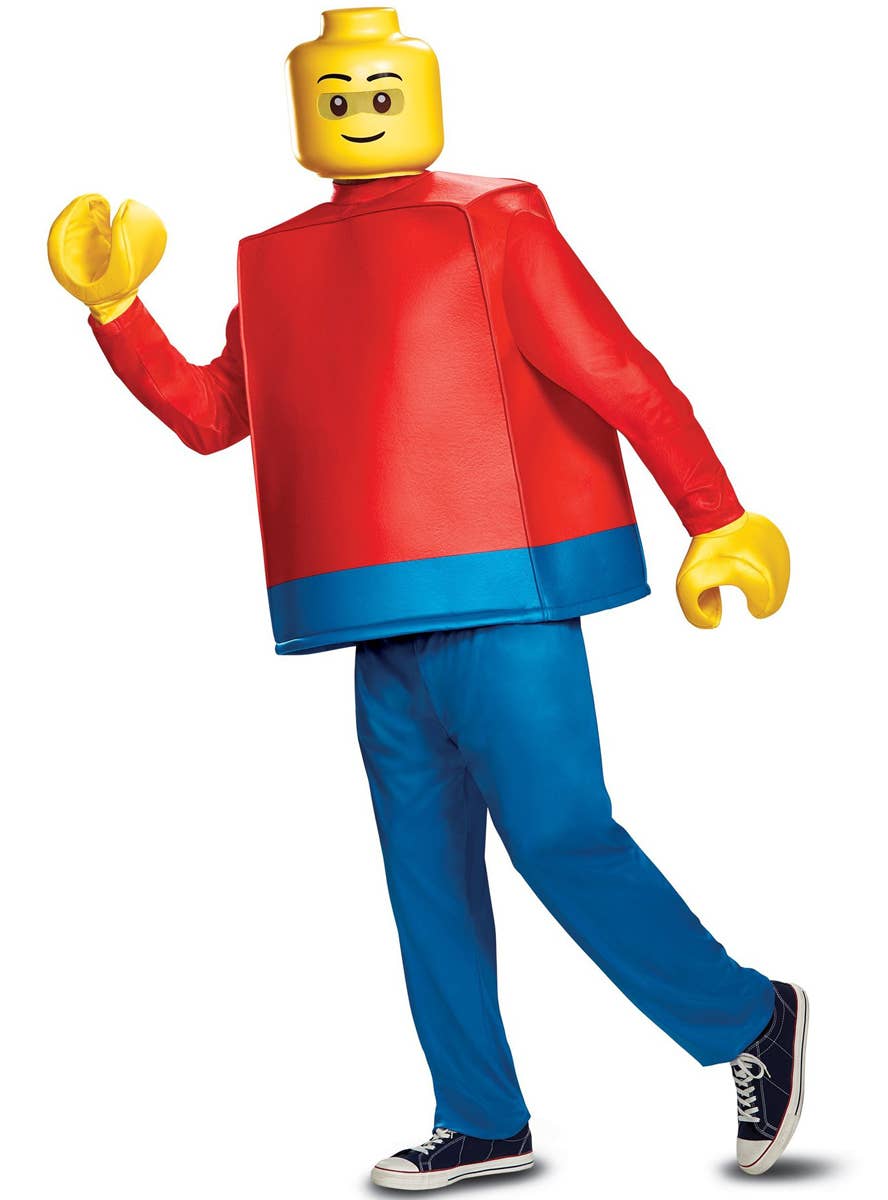 Men's Lego Guy Costume - Side Image