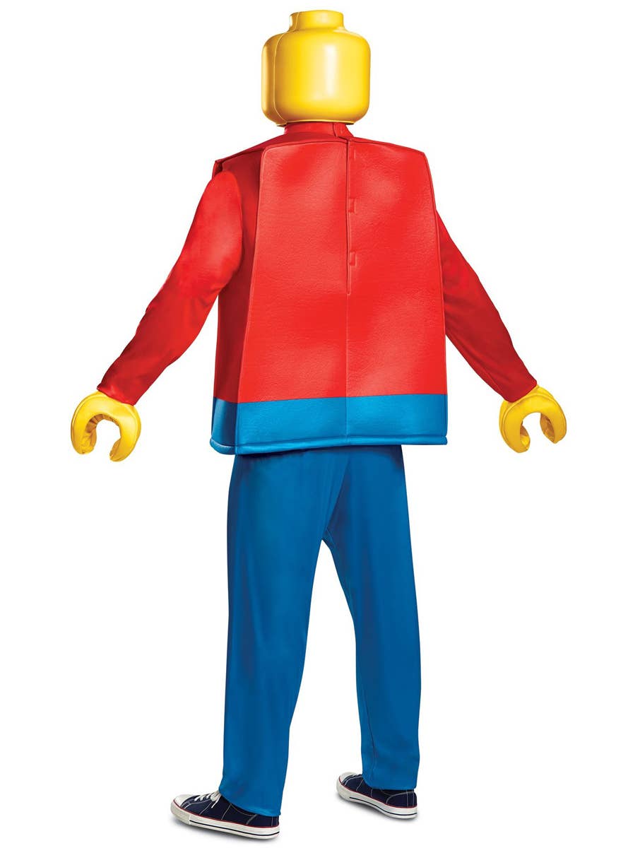 Men's Lego Guy Costume - Back Image