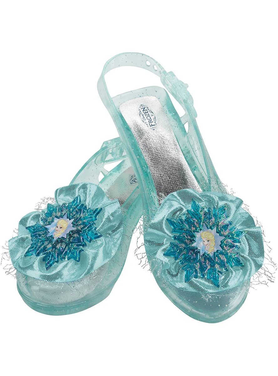 Blue Sparkly Girls Frozen Elsa Play Costume Shoes