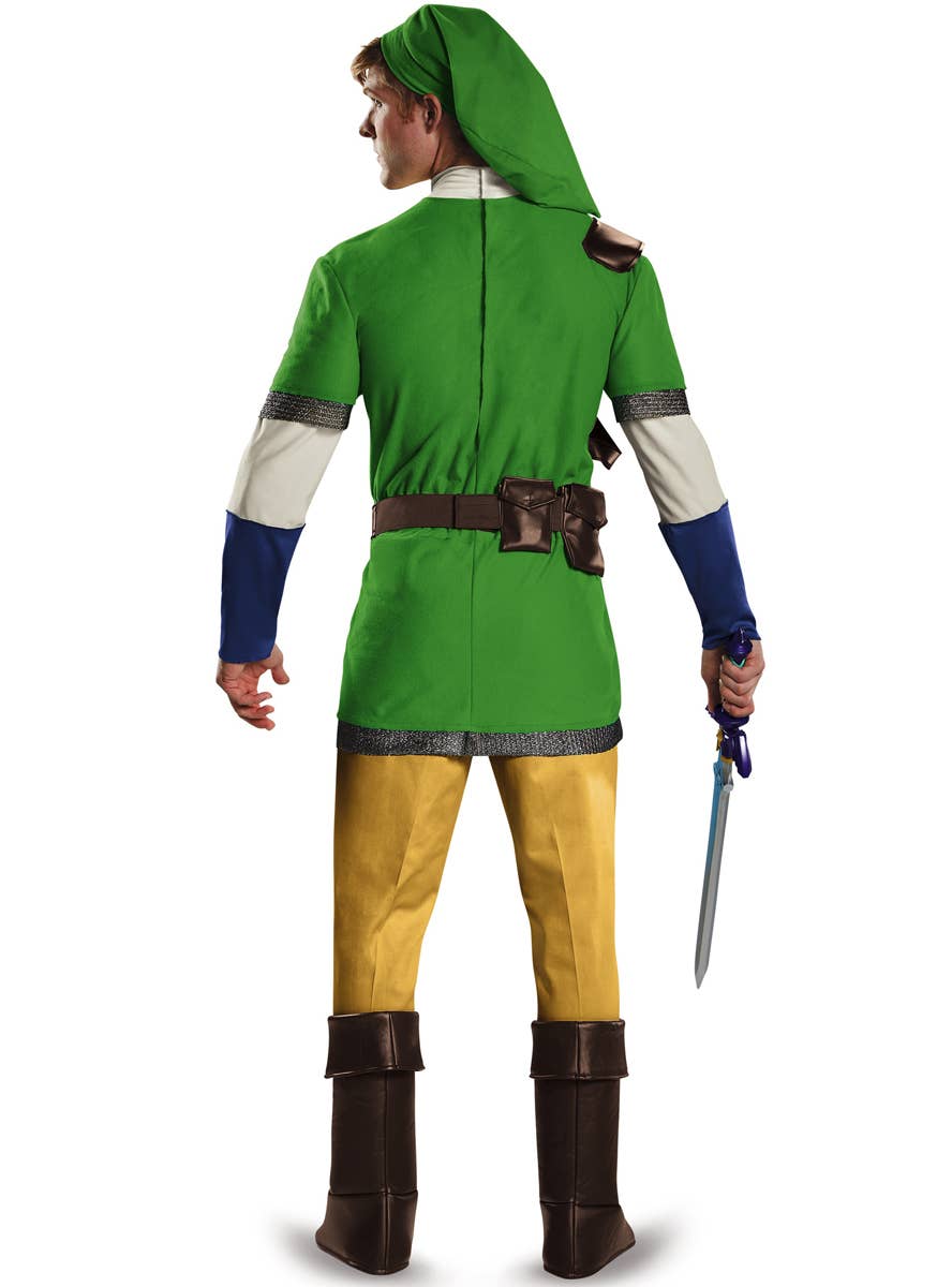 Men's Link Legend Of Zelda Costume - Back Image