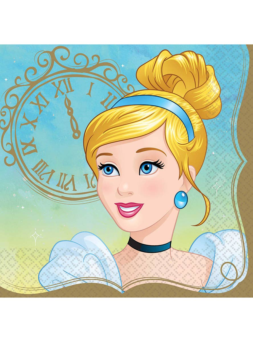 Image Of Disney Princesses Cinderella 16 Pack Paper Lunch Napkins