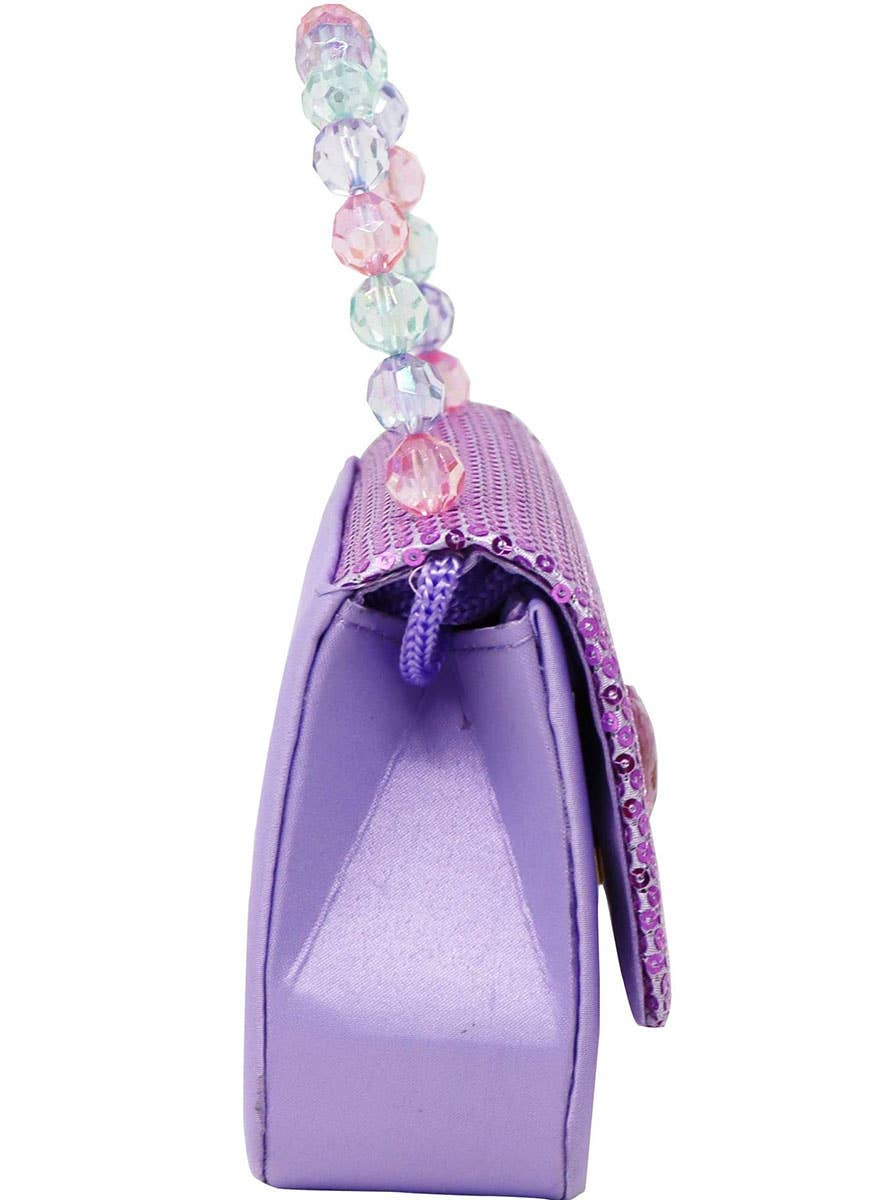 Image of Mermaid Ariel Purple Sequin Girls Deluxe Costume Bag - Side Image