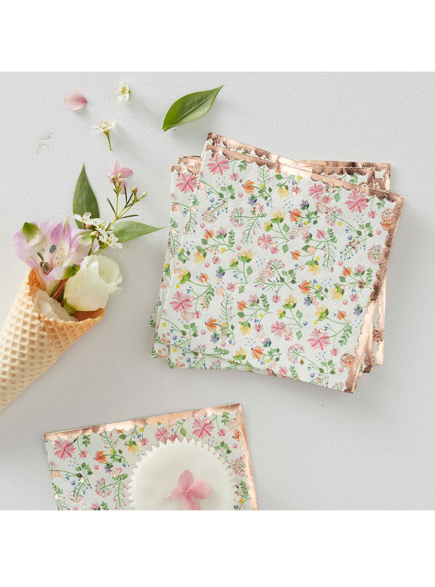 Ditsy Floral 16 Pack 12cm Napkins – Main Image