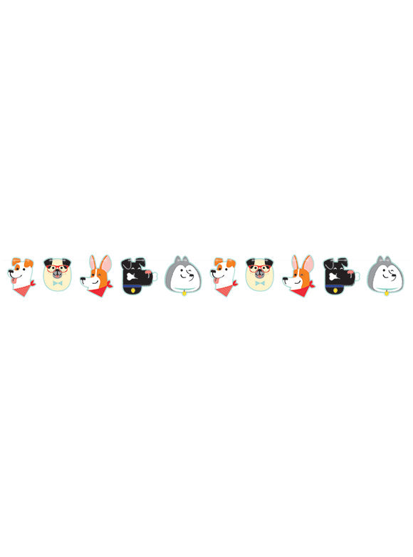 Dog Party 190cm Long Party Banner – Main Image