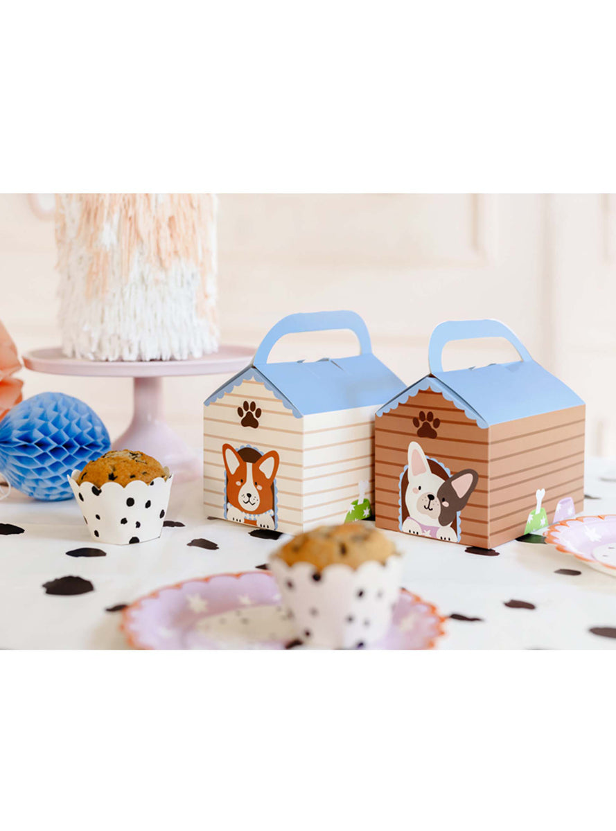 Dog Party 6 Pack 16cm Cake Boxes - Lifestyle Image 1