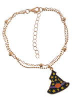 Image of Witch Hat Halloween Costume Bracelet with Double Chains