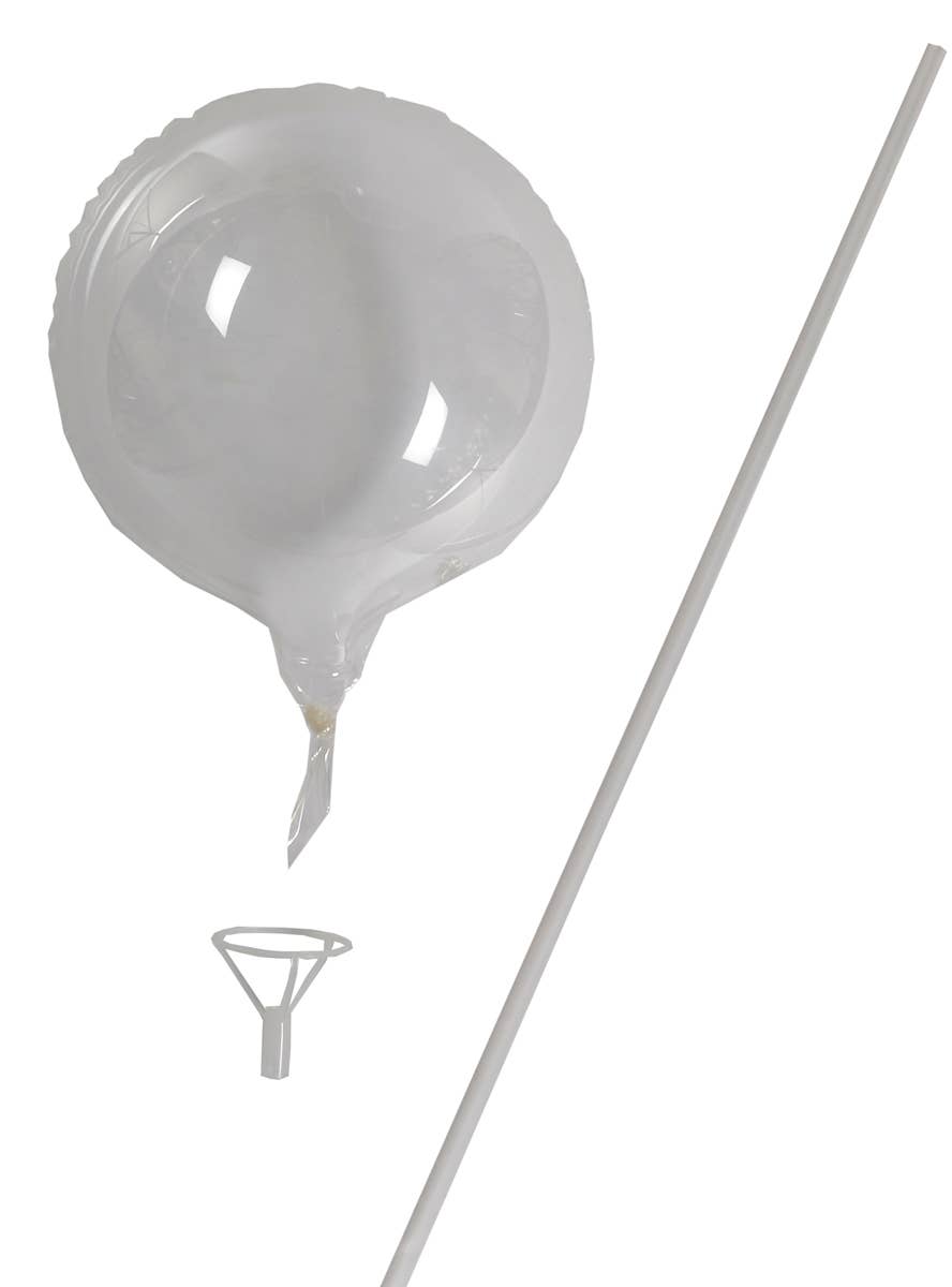 Image of Round 35cm Clear Bubble Balloon with Wrap Around String Lights